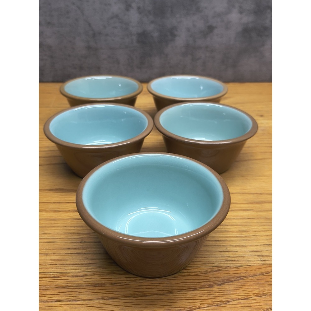 Set‎ Of 5 VTG Taylor Smith Taylor CHATEAU BUFFET Baking Ramekins Custard Cups 2"